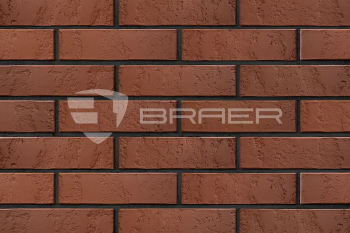 Облицовочный кирпич Браер одинарный 1 НФ Бордо фьорн